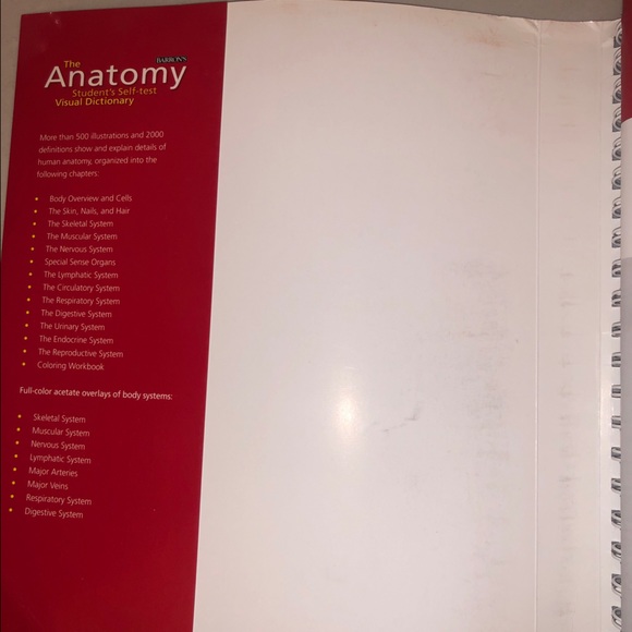 🫀 ⚕️Barron's The Anatomy Student's Self-Test Visual Dictionary Book Interactive - Picture 2 of 9
